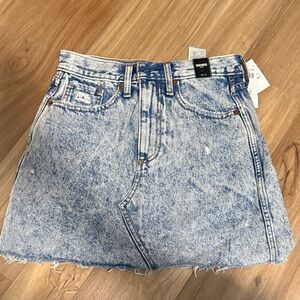 Abercrombie & Fitch Acid Wash Mini Denim Skirt